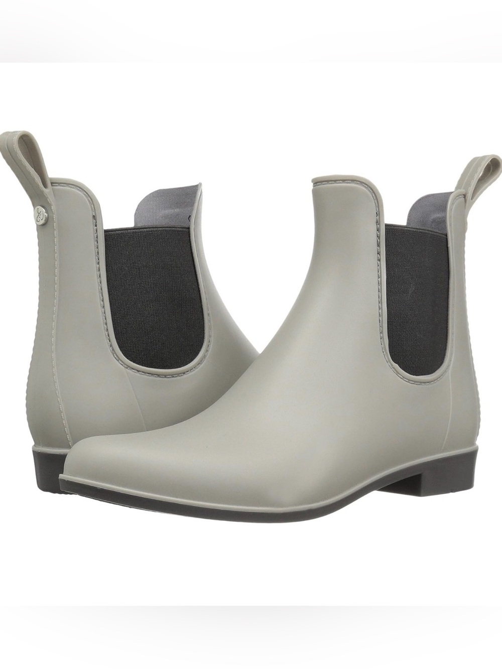 Sam Edelman Gray Chelsea Rain Boots Waterproof Rubber Ankle Booties Size 9